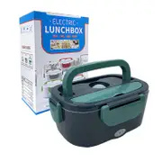 Electric Lunch Box Food Heater Thermostatic Plug In Large Capaicty Food Grade Box For Kids Students Adults Dark Green 12 110V