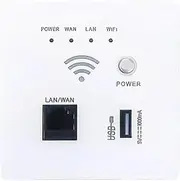 300Mbps 2.4Ghz WiFi Router Wireless WiFi Socket RJ45 AP Relay Smart USB Socket Panel Embedded Wall WiFi Router A