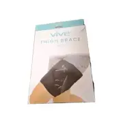 Vive Thigh Brace Breathable Neoprene Fits Most Black