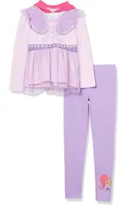 Shimmer and Shine girls Long Sleeve Costume Tee Leggings 2-piece Set Size 8
