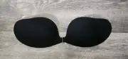 Deceny CB Black Bras Self Adhesive Bra Silicone Push Up Strapless (C)