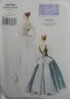 Vogue Pattern - V8729 - Misses' Eveningwear Dress and Underskirt, Vintage 1956