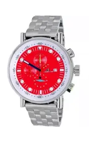 New Adee Kaye Mens Mando-Mb Red Dial Watch - Ak2268-40Rd