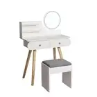 Dressing Table Stool LED Mirror Levede