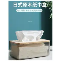 在飛比找樂天市場購物網優惠-原木透明面紙盒 實木蓋衛生紙盒 歐式簡約衛生紙盒 抽取式衛生