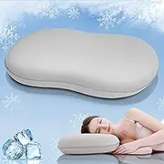 Elegear Cervical Neck Pillow for Pain Relief - Zero Pressure Memory Foam Cooling Pillow for Sleeping, Ergonomic Contour Pillow with Induction Spring Design for Back & Stomach Sleeper - L