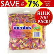 200x Mentos Fruits Mint Fresh Chewy 540G Office Individually Wrapped BULK PACK