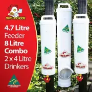 Chicken Feeder | Chicken Waterer | Suitable for 8 Backyard Laying Chickens