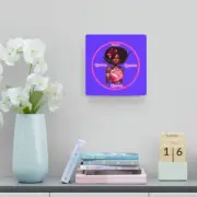 Queen Decorative Purple Square Wall Clock