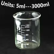 5ML - 250ML Chemistry Laboratory Glass Beaker Beakers graduate Scale Measuring