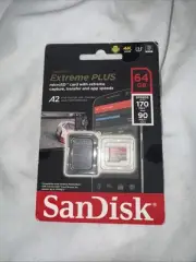 SanDisk Extreme 64 GB Class 10 MicroSDXC Memory Card with SD Adapter -...