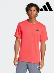 adidas Red Train Essentials Feelready Novelty T-Shirt (E36393) | $53