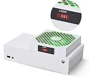 G-STORY Lüfter für Xbox Series S, Lüftergeschwindigkeit wird automatisch durch Temperatur angepasst, zwei Temperaturen, geräuscharm, 3 Geschwindigkeiten 1500/1750/2000 U/min (140 mm) mit RGB-LED
