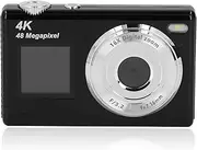 4K 48MP Digital Camera for Photography, Autofocus Vlogging Camera with Dual Screen, Flash, Anti-Shake, 16X Digital Zoom Point and Shoot Camera, 128GB Expandable (-2214240150114)
