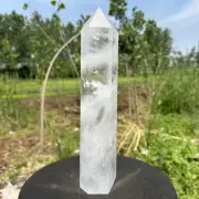 1.11kg Natural Clear Quartz Obelisk Reiki Crystal Wand Point Tower Decor Heal