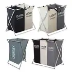Collapsible Laundry Basket Hamper Sorter with Handles Organizer for Bathroom