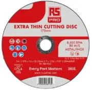 RS Pro EXTRA THIN CUTTING DISCS 5Pcs 46-Grit Round- 178x1.6mm Or 230x1.8mm