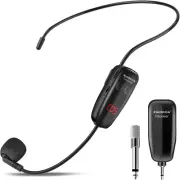 Wireless Microphone Headset, UHF Head Mic Speaker System, Professional Voice ...