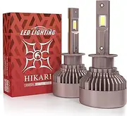Hikari 2025 Future 50000LM H1 LED Fog Light, 65W Titanova LED, 6000K Cool White, IP68 Waterproof, Plug & PlayPack of 2