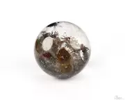 1.7" Phantom Quartz Rock Crystal Hand Carved Crystal Ball/Sphere, Healing