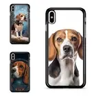 dog golden beagle smile Hard Black Cover For iPhone XS 11 12 13 14 15 16 Pro Max