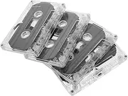 Vaguelly 4pcs 30 Audio Tape Cassette Tape Audio Recorder Tape Recorder Micro Cassettes Tapes Recording Blank Tapes Audio Cassette Microcassette Recorders Cassette Player Plastic Transparent