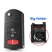 1PCS For Mazda 3 5 6 Folding Flip Remote Car Key Black FOB Shell Case Fob 3 buttons key Replacement 3BNT Big Holder