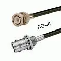 BNC-58 Male-BNC-58 Female Bulkhead 72inch RG-58 Cable