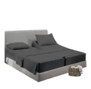 Split King Sheets Sets for Adjustable Bed Cotton Split King Size Slate Grey