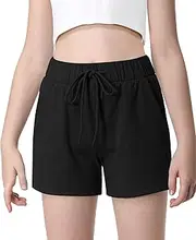 [QooNoo] Girls Athletic Shorts with Pockets Tennis Shorts for Girl High Waist Running Shorts for Teen Kid