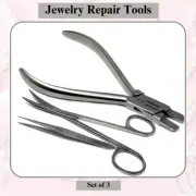 Stainless Steel Pliers Tweezers & Scissor For Jewelry Wire Twisting & Bending