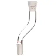 Glass Offset Laboratory Adapter, Borosilicate Glass Offset Adapter with Stand...
