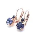 Earrings By Mariana Woman Adorable Tanzanite and Velvet Swarovski Crystals