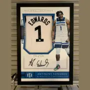 Anthony Edwards Minnesota Timberwolves Signed white Jersey - National Treasures