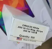 CR-80/20 cards white qty 500 HiCo mag stripe made in USA