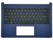 Genuine HP 14S-FQ 14S-DQ Palmrest Cover Keyboard US International M03797-B31