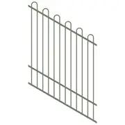 ProtectorAl 0350-1200W x 1500H Pale Eucalypt Loop Top Pool Fence Panel Raked 16-30º
