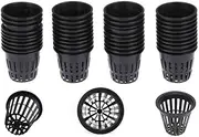 40pcs Hydroponics Plant Grow Net Cup Mesh Pot Basket Mesh Aeroponic Aquaponic, 2.2-inch Black Mesh Pots for Seedlings, Herbs, and Vegetables
