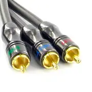 Ugly Premium Component RGB Video Cable 3 RCA 75 Ohm Shielded OFC Gold Plated