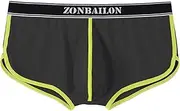 [ZONBAILON] Mens Mesh Shorts Sexy Short Trunk Running Breathable Underwear Sleep Panties Nylon