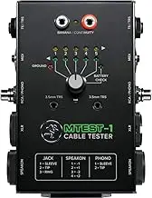 Mackie Cable Tester, 5-Way Switch Battery-Powered Connector Test, Black, (MTest-1)