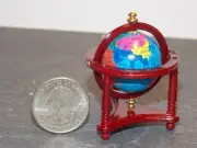 Dollhouse Miniature World Globe Office Mahogany 1:12 scale D304 Dollys Gallery