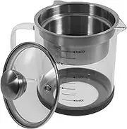 PRETYZOOM Fine Mesh Soybean Milk Strainer Pot with Scale Stainless Steel Tea Filter for Kitchen Multi Functional Cooking Juicing Container for Tea Juice and Soup Filtration