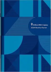 Collins Colplan 2024 Diary - Month to View, Size A4, Geometric Blue