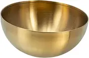 Cabilock Stainless Steel Salad Bowl Multi Function Serving Bowl Elegant Deep Design for Fruits Snacks More Lightweight Portable Stackable for Indoor Outdoor Use Finish