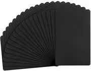 uxcell 20-Pack Anodized Aluminium Laser Engraved Mount Metal Plate 3x2x0.06 Inch with Self Adhesive Engraver Blank Anodized Aluminum Sheets for DIY Laser Printing/Home/Office[Black]