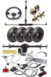 760mm ATV Go Kart Rear Axle Kit Complete Wheels 48V 1000W Differential Motor