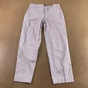 Club Monaco Womens Size 4 Matie Cropped Pants Gray Windowpane Flat Front