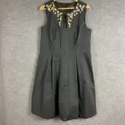 City Chic Dress Womens Medium Plus Black Pencil Lurex Studio 54 Evening NEW