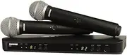 SHURE BLX288/PG58 Dual Channel Wireless Microphone System with (2) PG58 Handheld Vocal Mics (K14 = 614-638 MHz)